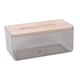 thumbnail image 1 of Caja de pañuelos rectangular con tapa, contenedor de pañuelos, dispensador de pañuelos para restaurante Negro L, 1 of 8