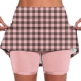 thumbnail image 2 of Kinrui Womens Plaid Skorts Casual Athlete Tennis Golf Workout Skort Pink 2XL, 2 of 5