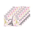 thumbnail image 4 of MKHERT Vintage Paris Eiffel Tower Kisses Lips Prints Hearts and Stars Placemats Table Mats for Dining Room Kitchen Table Decoration 12x18 inch,Set of 6, 4 of 4