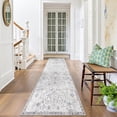 thumbnail image 1 of Area Rug x Vintage Rug Indoor Washable Rug Retro Accent Rug Distressed Carpet Multi Floral Print Country Boho Rug Non Slip Kitchen Bedroom Living Room Dining Room Office, 1 of 9