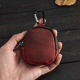 thumbnail image 2 of Monedero de cuero para estudiantes, cartera pequeña de cuero genuino, bolsa de almacenamiento multifuncional, monedero con colgante y cremallera, 2 of 3