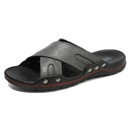 

Adult Men Sandal Born Shoes for Men Sandals Men Shoes Flat Sandals Dual Use Slippers Sandals Beach Wear Mens Fisherman Sandals Leather Black 39