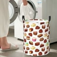 thumbnail image 4 of Chocolate Cake Print Laundry Basket, Laundry Hamper Waterproof Laundry Bag Clothes Hamper Laundry Bin with Handles for Bedroom, Living Room, Kids Room-#, 4 of 5