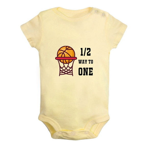 Baby Half Way to One Funny Rompers Newborn Bodysuits Infant 6 Months Birthday Jumpsuits Kids Cotton Clothes Outfits
