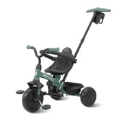 QPlay 6 in 1 Toddlers Tricycle for Ages Baby 10 Months-6 Years, Adjustable Parent Push Handle, Removable Canopy, 5-Point Harness, Rear Wheel Brakes