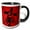 Black/White, variant on 3drose, Jesus Vector Graphic Black on Red Background, 15oz Mug