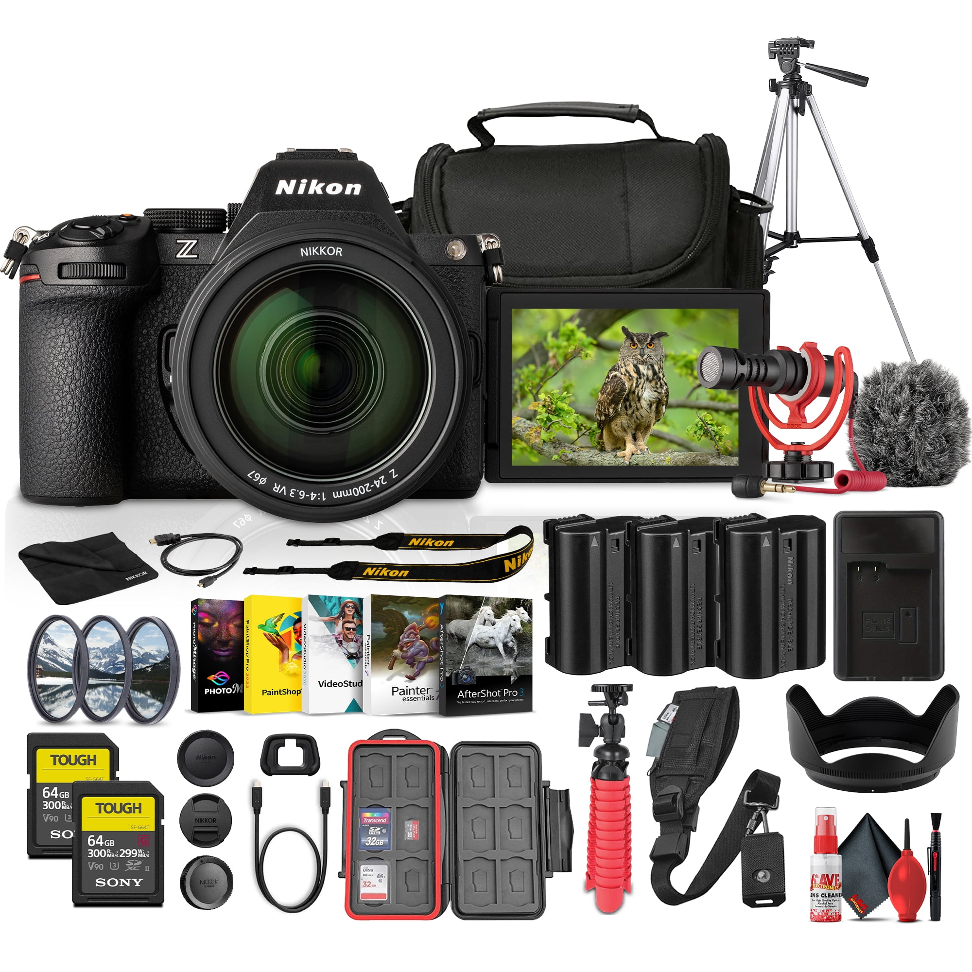 Nikon Z30 Mirrorless Camera 20.9MP Body 4K Video Bundle 64GB Card