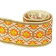 thumbnail image 5 of IBA Indianbeautifulart Golden Zari With Orange, Yellow & Brown Thread Dupion&nbsp;Trimming&nbsp;for Sewing 1 Inch Wide DIY Craft by 3 Yard Border Lace Tape&nbsp;Trim, 5 of 7