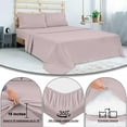 thumbnail image 6 of ROYALE LINENS 300 Thread Count 100% Long Staple Combed Cotton Sheet Set - 4 Piece Queen Bed Sheets - 1 Fitted, 1 Flat & 2 Pillow Cases - Soft Cool & Crisp Sheet Set (Queen, Lavender), 6 of 10