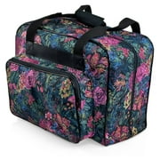 Distinctive Large Floral Pattern Premium Sewing Machine Universal Tote Bag