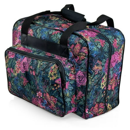 Distinctive Large Floral Pattern Premium Sewing Machine Universal Tote Bag - 0