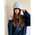 thumbnail image 2 of Knit Beanie Hat For Women Autumn And Winter Vintage Versatile Hat To Show Off A Small Face Cute And Warm Head Covering For Cold GRAY, 2 of 5