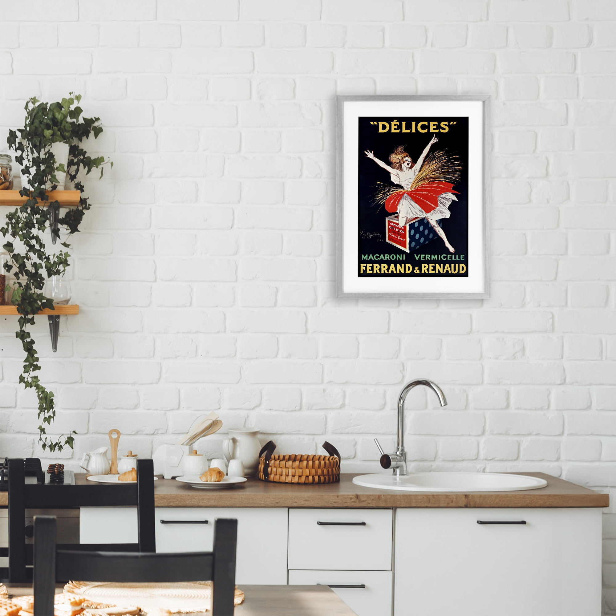 Stupell Industries Vintage Dancer Food Advertisement Gray Framed Print Under Glass, design by Leonetto Cappiello