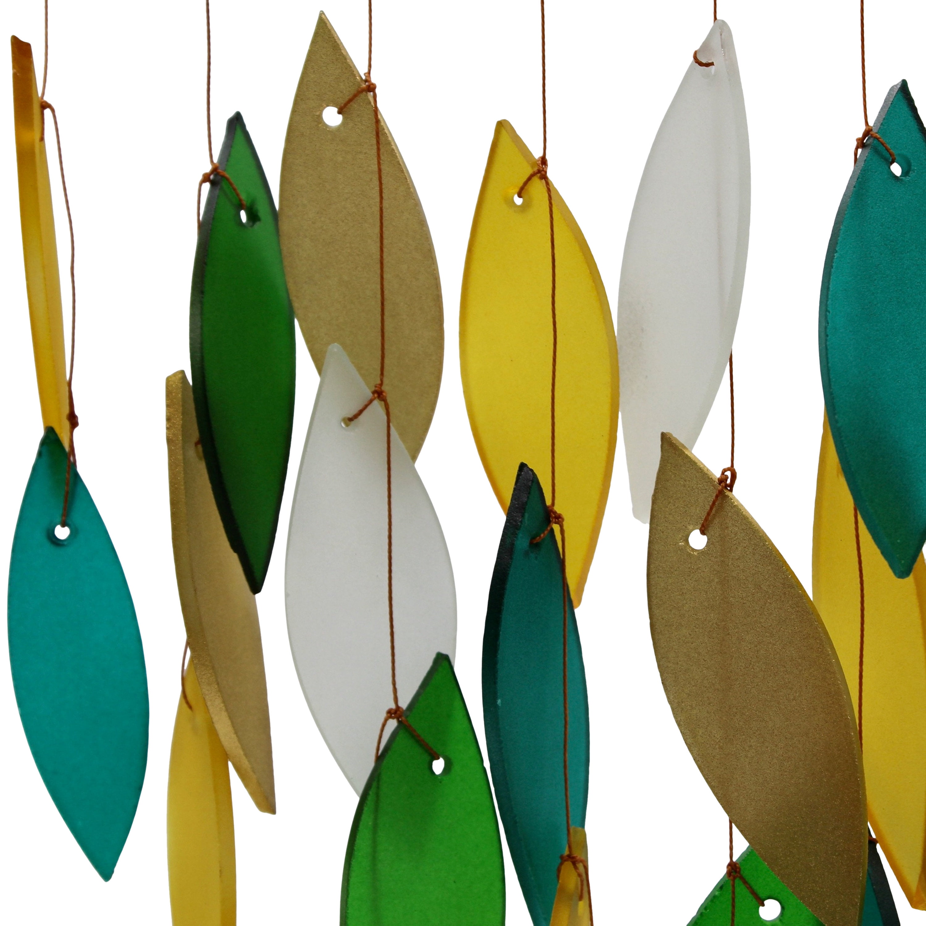 Blue Handworks Glass Wind Chime Rainforest Waterfall Hanging Wind Chimes Garden Decor