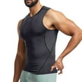 thumbnail image 3 of Hicidod Compression Tank Top Men Big And Tall Shapewear Slimming Body Shaper Vest Solid Quick Dry Workout Tee Tops Undershirts, 3 of 6