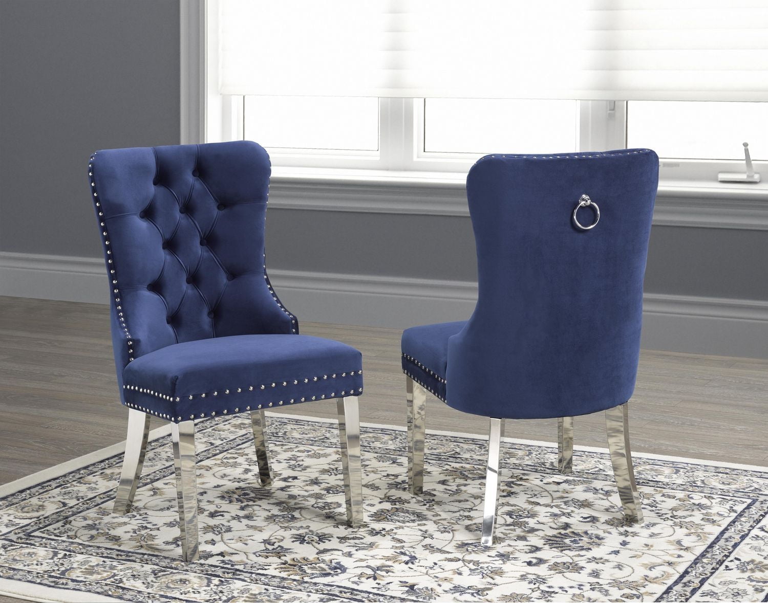 Athens Dining Chair, Set of 2, Navy