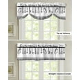 thumbnail image 5 of Kitchen Utensils Plaid Short Window Curtain Adjustable Tie Up Valance for Living Room Kitchen Window Drapes, 5 of 6
