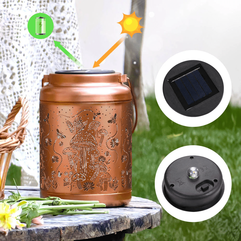 Outdoor Solar Lanterns Waterproof 2ct/pk, Mushroom 2ct/pk
