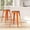 Orange, variant on Merrick Lane 30" High Backless Black Metal Bar Height Dining Stool with Wooden Seat for Indoor Use