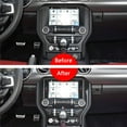 thumbnail image 4 of Xotic Tech Set Real Carbon Fiber w/Tri Color Strip Interior Air Vent Touch Screen Passenger Dash Gear Box Handle Bowl Window Lift Control Cover Trim Combo Kit, Compatible with Ford Mustang 2015-2023, 4 of 9