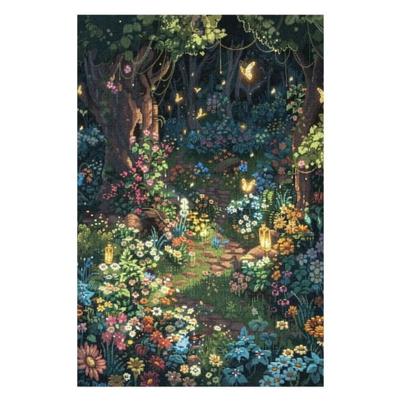 Puzzles for Adults 300 Pieces - Floral Garden Funny Puzzles Brain Challenge Educational Game Relaxation Pastime Entertainment Activity Decorative Puzzle