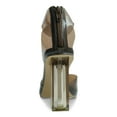 thumbnail image 2 of WILD PAIR Womens Mocha Brown Translucent Ankle Strap Padded Dellie Pointed Toe Block Heel Zip-Up Dress Pumps Shoes 8.5 M, 2 of 3