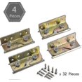 thumbnail image 3 of Bed Hinge, 4 Pieces Bed Rail Bracket, Heavy Duty Bed Hinge, Furniture Bracket Connector, With Screws, For Bedroom Bed Hinge Bracket Fixed Connection 2, 3 of 4