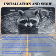 thumbnail image 3 of 1 Pcs 2D Flat License Plate Covers & Frames, Raccoon in Water For Decorative Front, Waterproof For Decoration Aluminum License Plate Covers & Frames Cover For Men Women, 12" X 6", 3 of 7