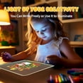 thumbnail image 7 of Nylycas Drawing Board, Nylypad LED Drawing Boards, luminboard, Lumi Board, Doodle Glow Led Drawings Boardfor Kids, Cosmody Light Up Writing & Drawing Boards with Stand (#5.9 * 5.9"), 7 of 7