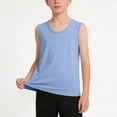 thumbnail image 2 of Yanlir Débardeur Sans Manches à Col Rond Uni pour Enfants, Haut Décontracté d'Extérieur Confortable pour Garçons 2 -15 Ans, Tenue d'Été Active, Vêtements d'Été, 2 of 6