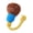 brown, variant on Interactive Dog Chew Toy Light Bulb Shape Squeaky Sound Teething Toy for Aggressive Chewer Indoor Entertainment Fun