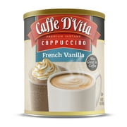 (6 Pack) Caffe D'Vita French Vanilla Cappuccino, 16 oz Canister