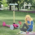 thumbnail image 2 of Barbie Trottinette Auto-Équilibrée avec Roues Lumineuses, Plateau Extra Grand, Plateforme à 3 Roues, Frein Activé au Pied, Limite de 75 Lb, Enfants et Tout-Petits Filles Ou B, 2 of 11