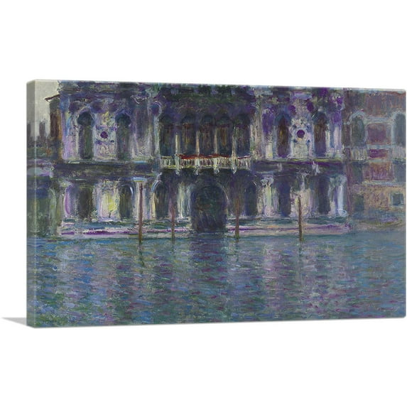 ARTCANVAS View of Venice, Le Palais Contarini Canvas Art Print by Claude Monet - Size: 18" x 12" (0.75" Deep)