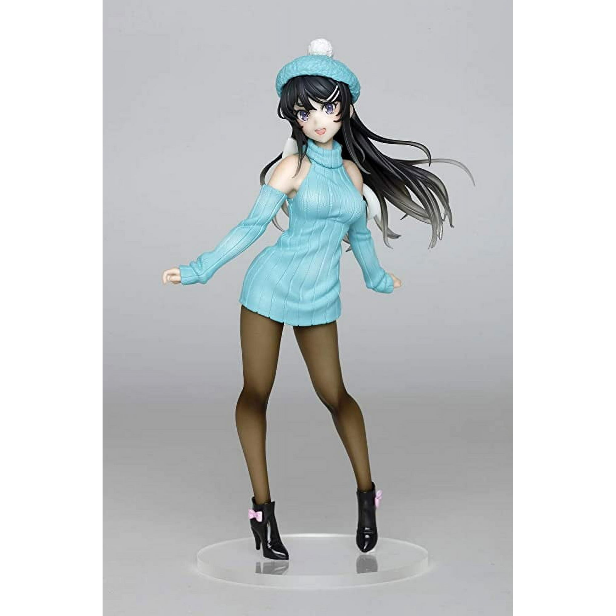 Adolescent Idiot Don T Dream Of Bunny Girl Senior Sakurajima Mai Winter Clothes Standing Figure Model Statue Puppet Toys Anime Action Statue 8.08 inch Walmart