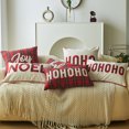thumbnail image 4 of Nueva funda de almohada con estampado navideño, funda de cojín bordada con letras a cuadros rojos y verdes, funda de cojín de tela para el hogar, 4 of 6