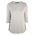 thumbnail image 4 of Plus Women's Ruffle-Trim Striped Sweater G 1X, 4 of 5