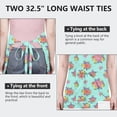 thumbnail image 6 of Pioneer Flower Floral Print Pattern Apron for Women and Men, Cotton Linen Waterproof with Pockets, Adjustable, 33x27 Inch for Kitchen, Gardening, BBQ, Salon, 6 of 6