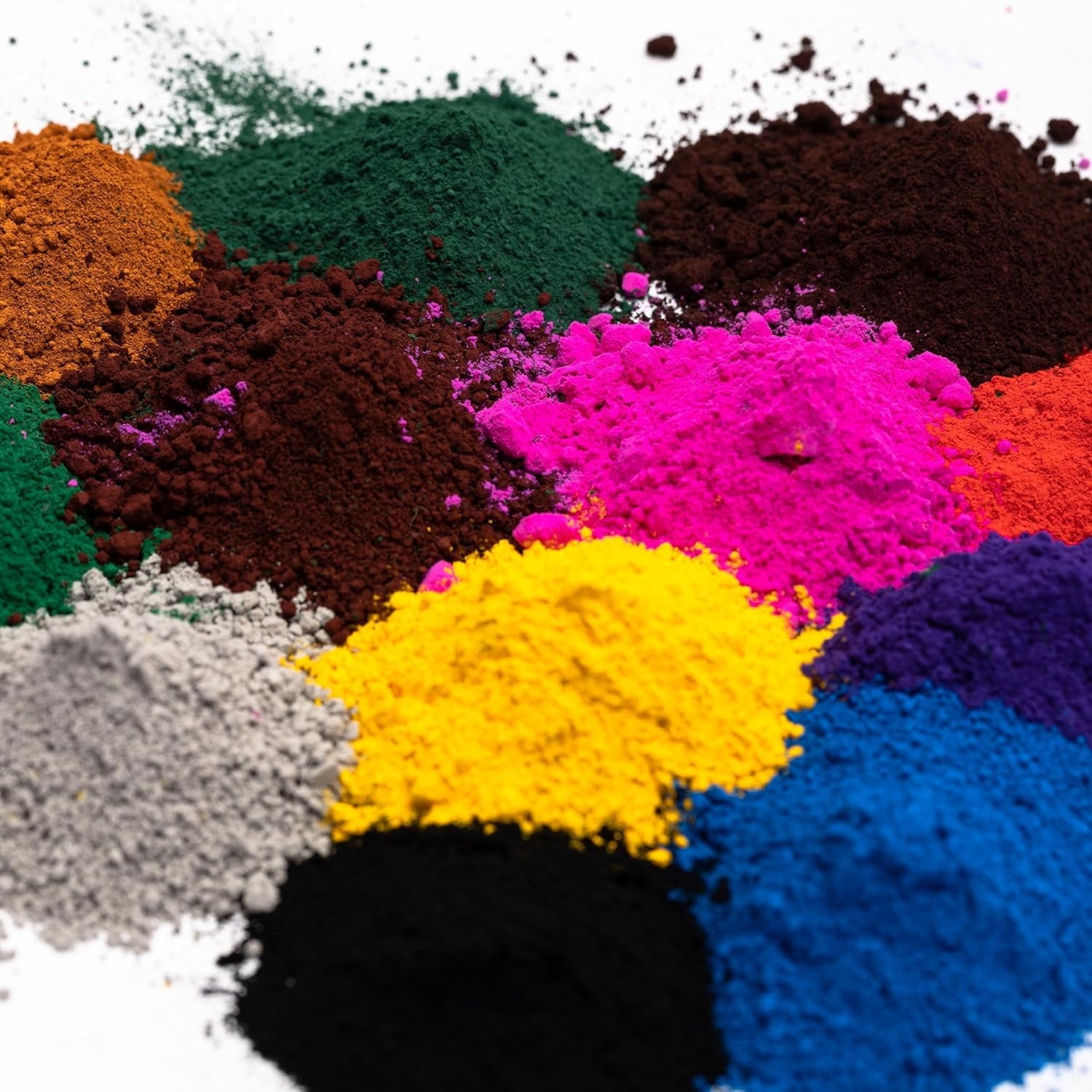 5 Beautiful Concrete Color Pigment, Iron Oxide Powder - Concrete Dye for Cement, Artistic, Painting, Clay, Lime, Plaster, Paint