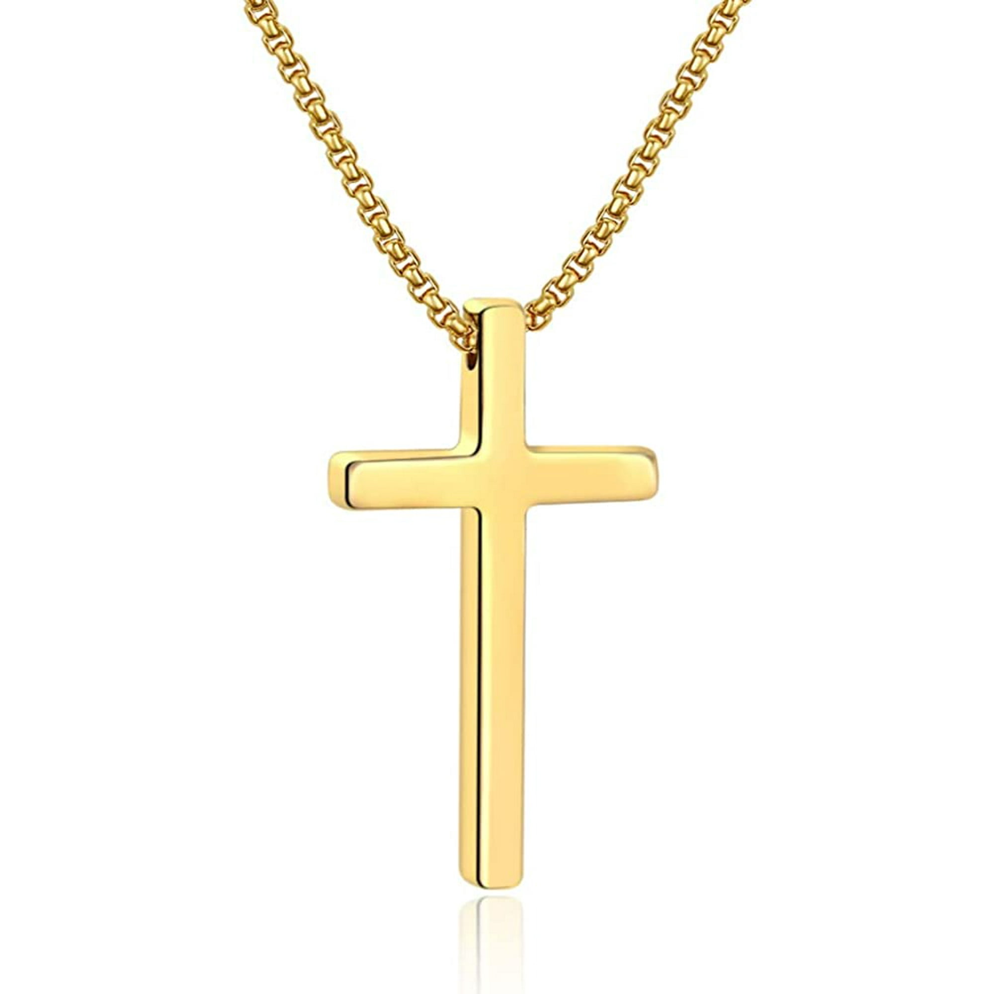 Gold cross with diamonds mens best sale