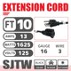 thumbnail image 2 of Cable de extensión EP, paquete de 2 unidades, 3 m, negro, exterior, 16/3, SJTW, 13 A, 1625 W, 2 of 8