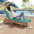 thumbnail image 4 of SDJPOI Outdoor Chaise Lounge Cushions, 72" x 21" x 3" Thick Patio Furniture Replacement Cushions, Waterproof Lounge Chair Cushion with Headrest & Ties for Pool Beach, 4 of 7