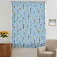thumbnail image 2 of Spring Flowers Sheer Curtains 54" Long, Pink Yellow Wildflowers Pastoral Botanical Blue Light Filering Curtains, Breathable Simi Curtain Privacy Drapes for Kitchen Bathroom Small Window Treatment, 2 of 9