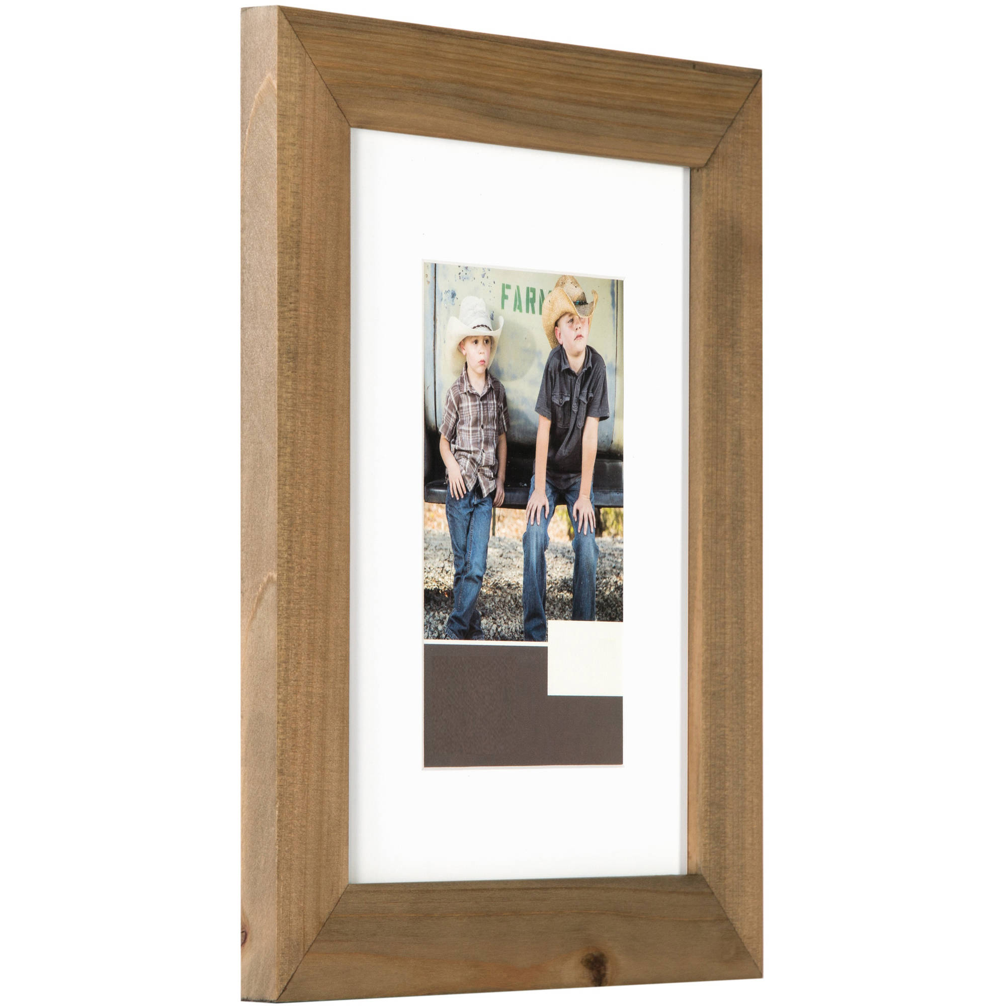 11x14 Rustic Wood Gallery with White Mat To 8x10 Frame - Walmart.com