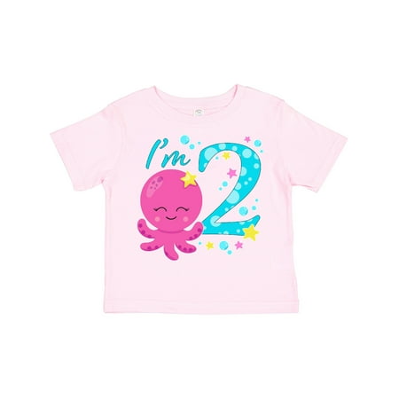 

Inktastic I m Two- Cute Octopus Birthday Gift Toddler Boy or Toddler Girl T-Shirt