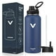 thumbnail image 1 of E T EASYTAO Termo de Acero Inoxidable, Termo de Agua con 2 Tapas, para Agua Fría (24 horas) o Caliente (12 horas Doble Pared y Tapa Hermética Antigoteo, con Asa para Transportar (940ml/32Oz, Azul), 1 of 3