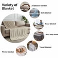 thumbnail image 6 of Throw Blanket for Couch Khaki Ombre Soft Fleece Flannel Blankets Cozy Lightweight Blanket for Home Sofa Living Room Gradient Gradual Color Bed Throws 30" x 40", 6 of 9