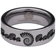 thumbnail image 2 of Seashell Tungsten Carbide Ring, 2 of 9