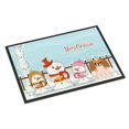 thumbnail image 1 of Caroline's Treasures Merry Christmas Carolers Pekingnese Red White Tapete para interiores o exteriores 18x27 BB2434MAT 18 x 27 Multicolor Caroline's Treasures BB2434MAT, 1 of 1