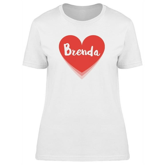 Brenda On Red Heart T-Shirt Women -Image by Shutterstock, Female Large